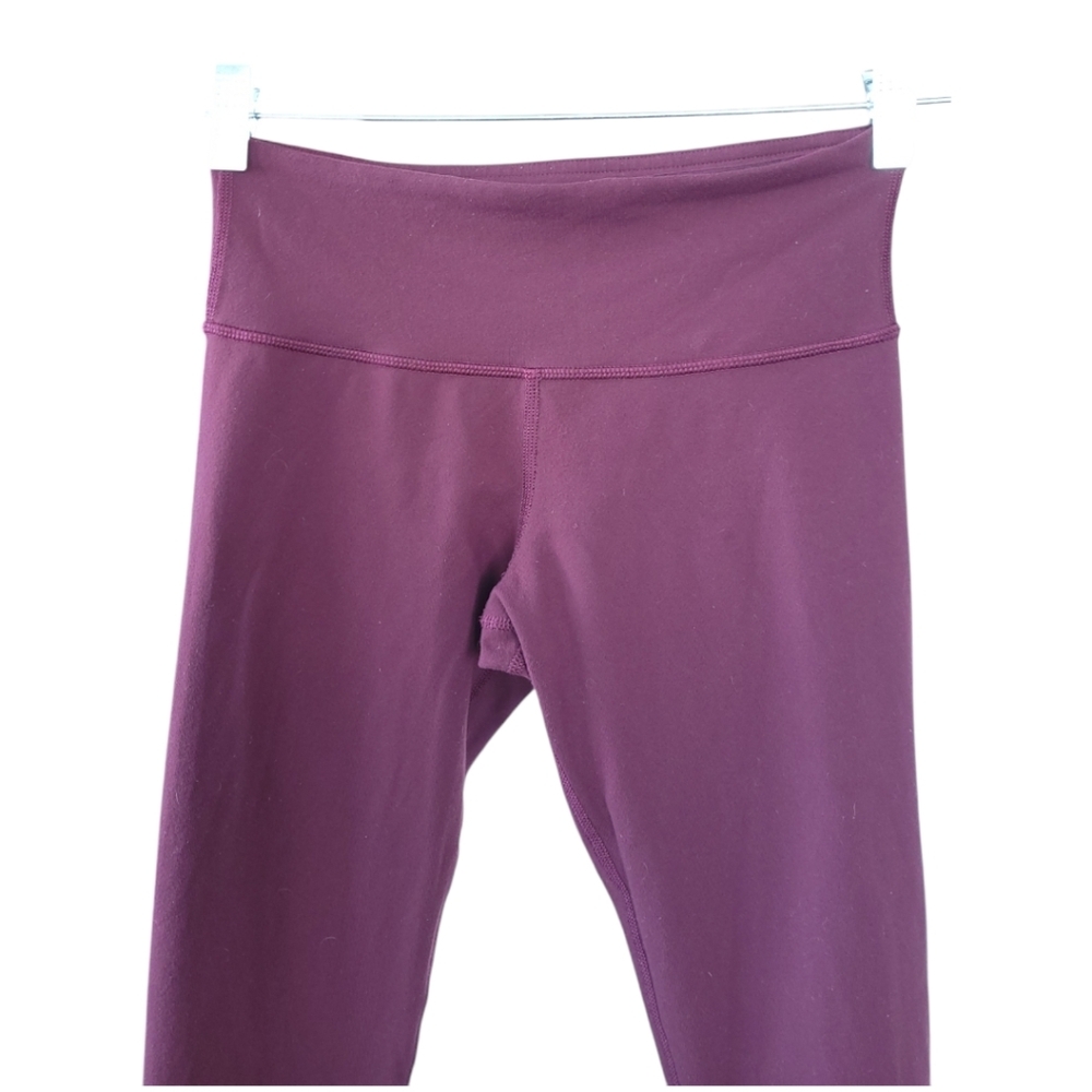 Lululemon Wunder Under Crop 21” Size 4 Bordeaux Drama Luon Dark Cherry Leggings - Picture 9 of 14